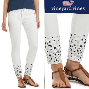 VINEYARD VINES WOMENS WHITE DENIM SKINNY JEANS 8
